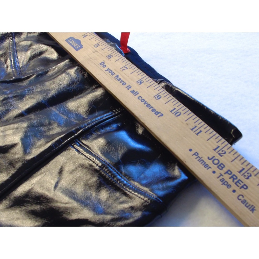Spanx Faux Leather Patent Leggings Black High Waisted Shiny Pants Small S - Picture 9 of 12